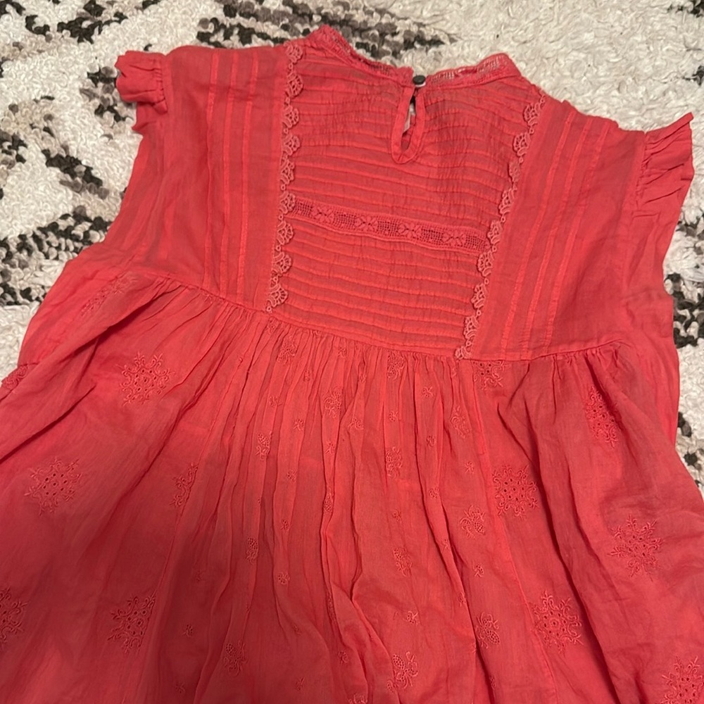 Free People Pink Ruffled Tiered Sundress